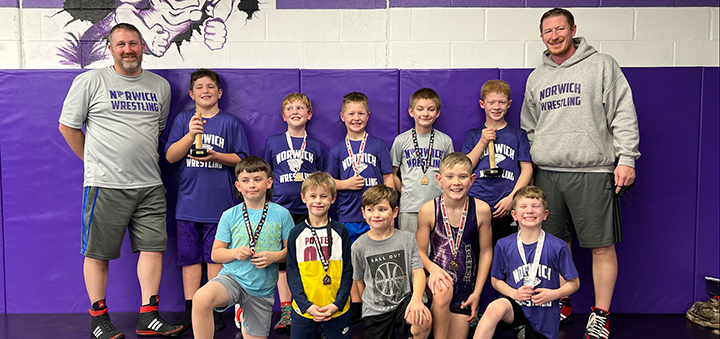 Norwich Pee Wee Wrestling wins four individual First Places
